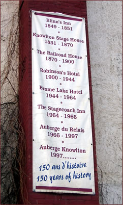 Auberge Knowlton, Eastern Townships, cultural holidays Quebec, historic accommodations Quebec, senior travel Quebec.