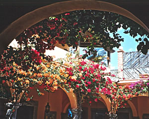 Historic building in Alamos, Sonora State, Mexico.