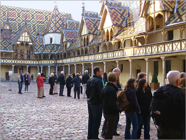 Hotel Dieu de Beaune medieval hospital is now a museum in Beaune, France.
