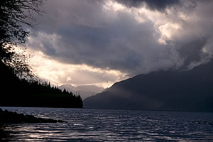 Stormy Knight Inlet on wilderness vacation in British Columbia.