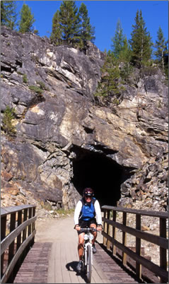 Kettle Valley, Myra Canyon hiking and cycling trails, Okanagan Valley, British Columbia.