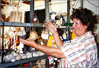 Ladies cooperative makes and sells crafts in Aduana.