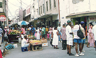 Street vendors in Barbardos