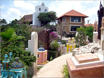 Xcaret, Mexico cultural heritage, Mexican village cemetery.