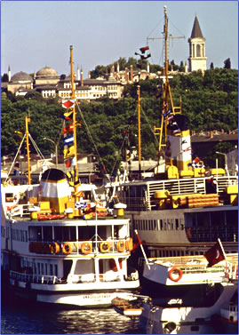 Istanbul ferries on The Bosphorus, Turkish tourism with Peter Sommer Travels.