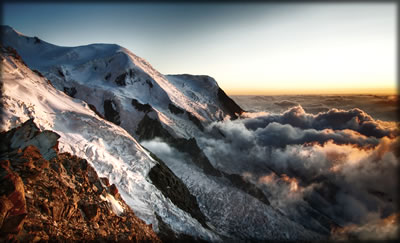 Wilderness photography: glaciers at Chamonix, France.