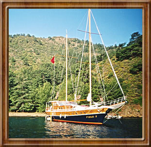 Turkish sailing ship called a gulet.