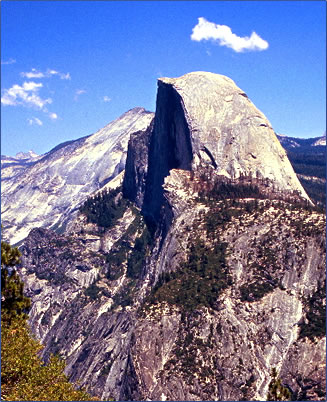 Half Dome in Yosemite National Park in California.