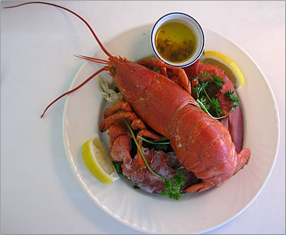 Lobster is a rich and delicious cuisine experience on Les Iles de la Madeleine, the Magdalen Islands.