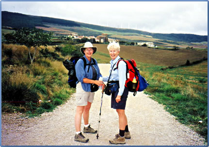 Women hiking holidays on the Camino de Santiago, Spanish walking holiday.