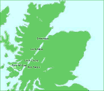 Map of Scotland.