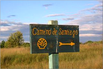 Camino de Santiago path sign. CaminoWays.com